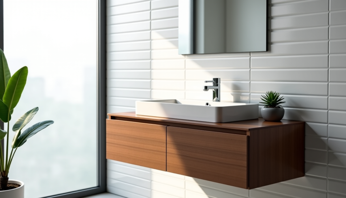 Meuble sous lavabo : configurations de salle de bain qui en profitent vraiment